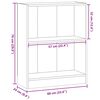 vidaXL Regal za knjige boja hrasta 60 x 24 x 76 cm konstruirano drvo