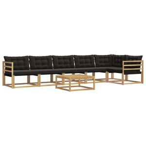 vidaXL Set vanjskih sofa 7 kom. Bijela i crna