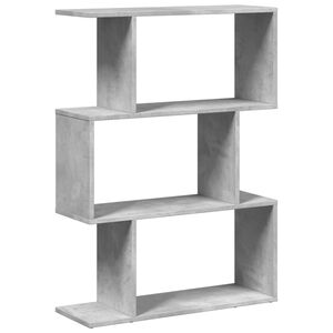vidaXL Pregrada / regal za knjige 3 razina sivi 70x24x97 cm drveni
