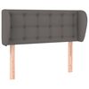 vidaXL Uzglavlje s u&scaron;ima sivo 83x23x78/88 cm od umjetne kože