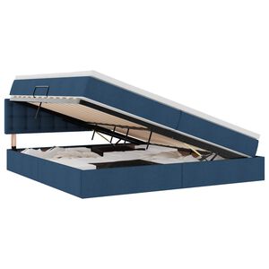 vidaXL Krevet s madracem i skladi&scaron;tem s madracem Plava 200 x 200 cm