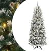 vidaXL Umjetno božićno drvce Bijela 240 cm PVC, plastika, čelik i PE