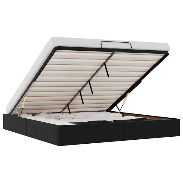 vidaXL Otomanski okvir kreveta bez madraca crni 160x200cm umjetne kože