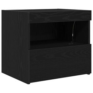 vidaXL Noćni ormar Crni hrast 50 x 40 x 45 cm Konstruirano drvo