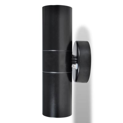 LED crna zidna lampa od nehrđajućeg čelika GU 10