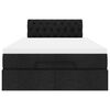 vidaXL Otomanski krevet s madracem crni 120x200 cm tkanine