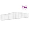 vidaXL Lučne gabionske ko&scaron;are 10 kom 400x30x60/80 cm pocinčano željezo