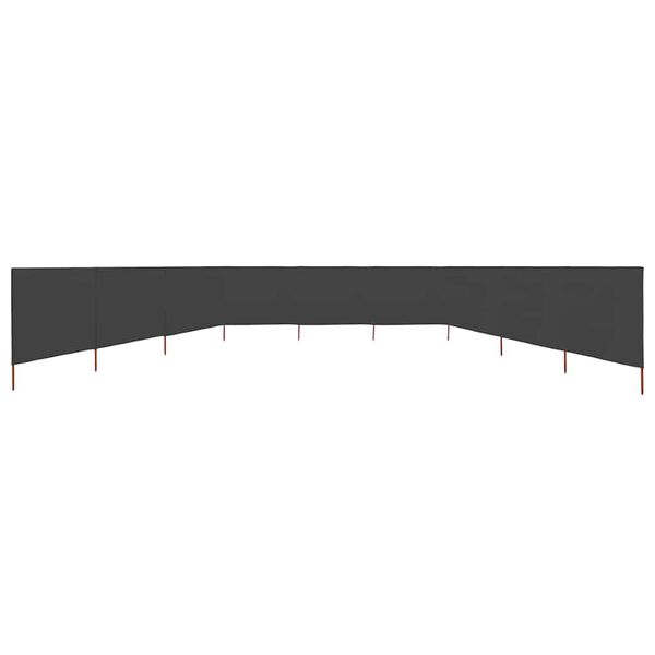 vidaXL Vjetrobran s 9 panela od tkanine 1200 x 160 cm antracit