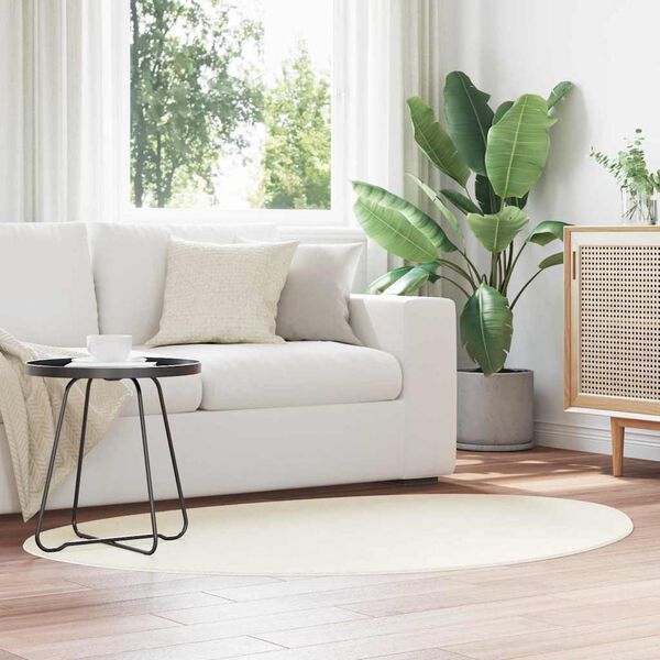 vidaXL Tepih HUARTE Krema 100 x 200 cm Poliester