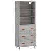 vidaXL Visoka komoda siva sonome 69,5x34x180 cm od konstruiranog drva