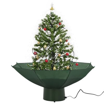 vidaXL Božićno drvce koje sniježi sa stalkom zeleno 75 cm