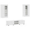 vidaXL Set TV komoda s ladicama FLORIN 3 pcs Bijelo Konstruirano drvo