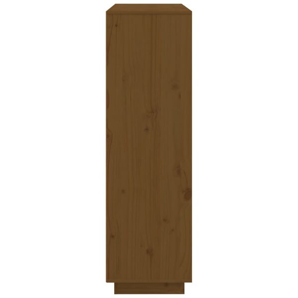 vidaXL Visoka komoda boja meda 110,5 x 35 x 117 cm od masivne borovine