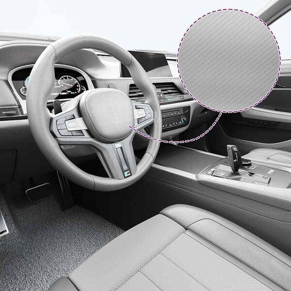 vidaXL Folije za automobil 2 kom 4D srebrne 100 x 150 cm + 50 x 150 cm