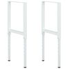 vidaXL Okviri za radni stol 2 kom metalni 55 x (69 - 95,5) cm sivi