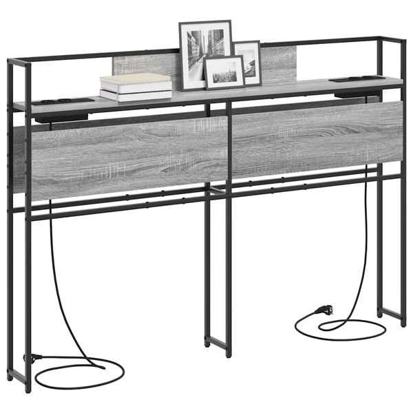 vidaXL Skladi&scaron;no uzglavlje Sivi hrast sonoma 150 cm Konstruirano drvo