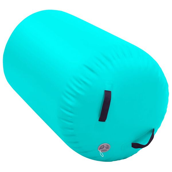 vidaXL Gimnastički valjak na napuhavanje s crpkom 100x60 cm PVC zeleni