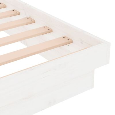 vidaXL Okvir za krevet od masivnog drva bijeli 120 x 200 cm