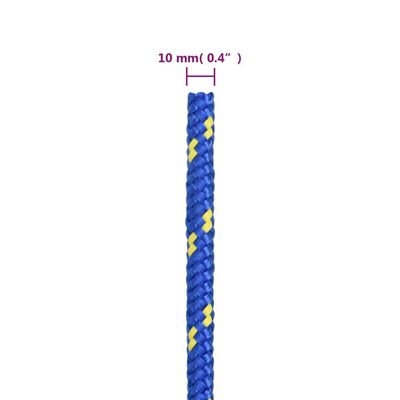 vidaXL Brodski konop plavi 10 mm 25 m od polipropilena