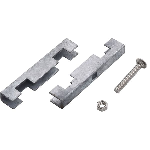 vidaXL Spojnik za vrtne prostirače u obliku slova U 10 setova srebrni