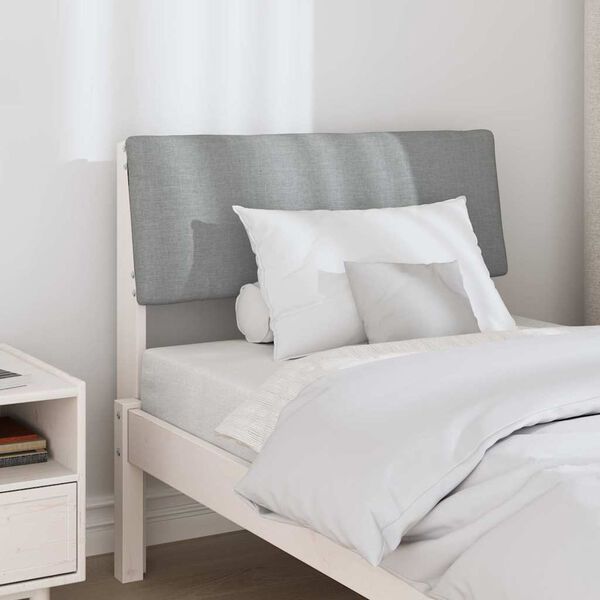 vidaXL Tapecirani uzglavlje Svijetlo siva 80 cm Čvrsto borovo drvo