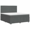 vidaXL Boxspring krevet s madracem Tamnosiva 160 x 200 cm Tkanina