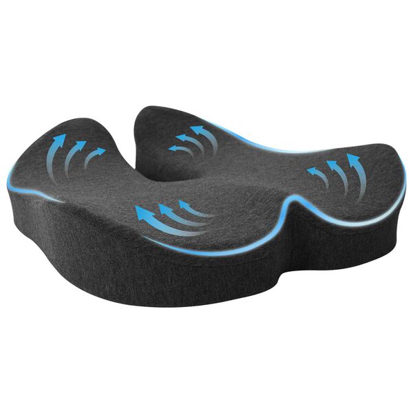 vidaXL Jastuk za sjedalo Tamno siva 50 x 43 x 10 cm Pjena za pamćenje