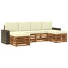 vidaXL Set vanjskih sofa 6 kom. Prirodna i krem