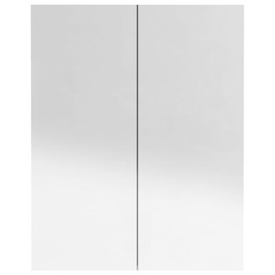 vidaXL Kupaonski ormarić s ogledalom 60x15x75 cm MDF siva bijeli