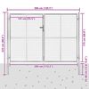 vidaXL Vrtna vrata od pocinčanog čelika 300x175 cm srebrne boje