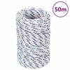 vidaXL Brodski konop bijeli 2 mm 50 m od polipropilena