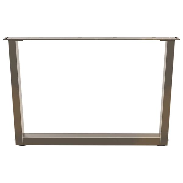 vidaXL Noge za klub stolić V-oblik 2 kom Prirodni čelik 70 x (42-43,3) cm Čelik