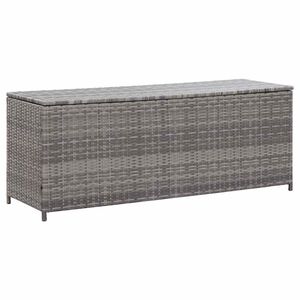 vidaXL Vrtna kutija za pohranu siva 150 x 50 x 60 cm od poliratana