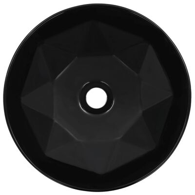 vidaXL Umivaonik 36 x 14 cm keramički crni