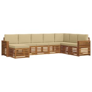 vidaXL Set vanjskih sofa 8 kom. Prirodna i bež