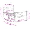 vidaXL Krevetna konstrukcija s uzglavljem Sivo-smeđa 100 x 200 cm