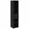vidaXL Highboard Crni hrast 40 x 42,5 x 185 cm Konstruirano drvo