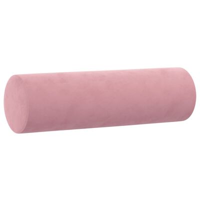 vidaXL Ukrasni jastuci 2 kom ružičasti Ø 15 x 50 cm baršunasti