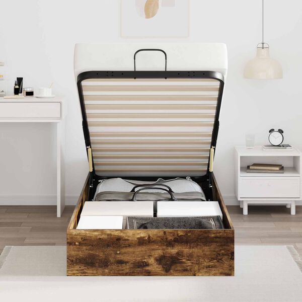 vidaXL Otomanski krevet Dimljeni hrast 193 x 120 x 25 cm Iverica