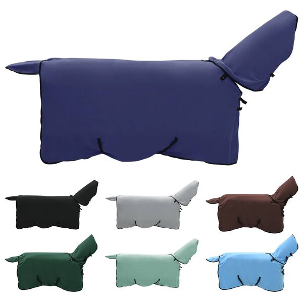 vidaXL Pokrivač za konje Mornarsko plava Poliester