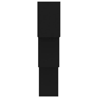 vidaXL Kockaste zidne police crne 68x15x68 cm od iverice