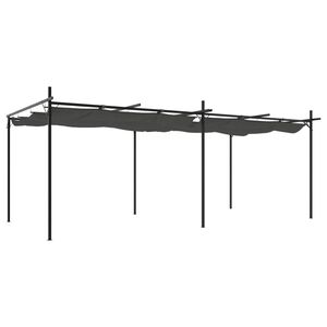 vidaXL Pergola s pomičnim krovom antracit 589x292x230 cm