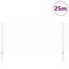 vidaXL Ograda s postovima Srebrno 1 x 25 m Čelik