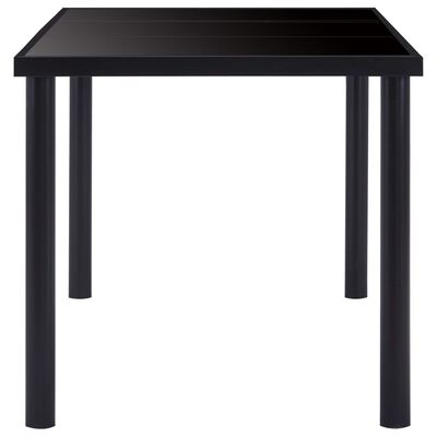 vidaXL Blagovaonski stol crni 200 x 100 x 75 cm od kaljenog stakla