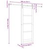 vidaXL Klizna vrata ORKDAL Prirodna i crna 73,5 x 198,5 cm