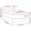 vidaXL Box spring krevet s madracem tamnosivi 80 x 200 cm bar&scaron;unasti