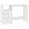 vidaXL Radni stol s ladicama bijeli 110 x 50 x 76 cm od iverice