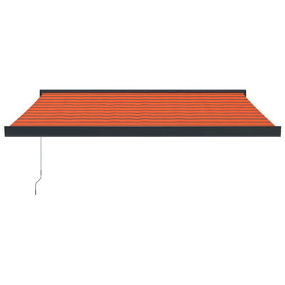 vidaXL Tenda na uvlačenje narančasto-smeđa 3x2,5 m tkanina i aluminij