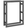 vidaXL Stalak za drva za ogrjev sivi 80x25x100 cm od masivne borovine