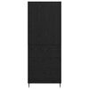 vidaXL Highboard s ladicama 2 pcs Crni hrast Inženjerska drva i staklo